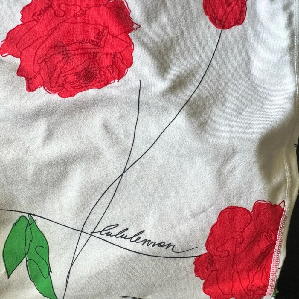 Lululemon Athletica Red White Fitted Tank Top Rare